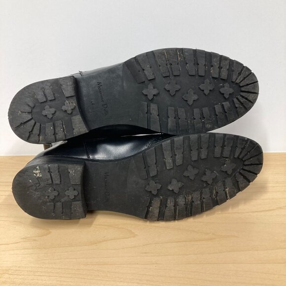 Massimo Dutti Black Chelsea Boots, Eur 40, Women US 9, Brogue Wingtip Leather - Picture 6 of 9